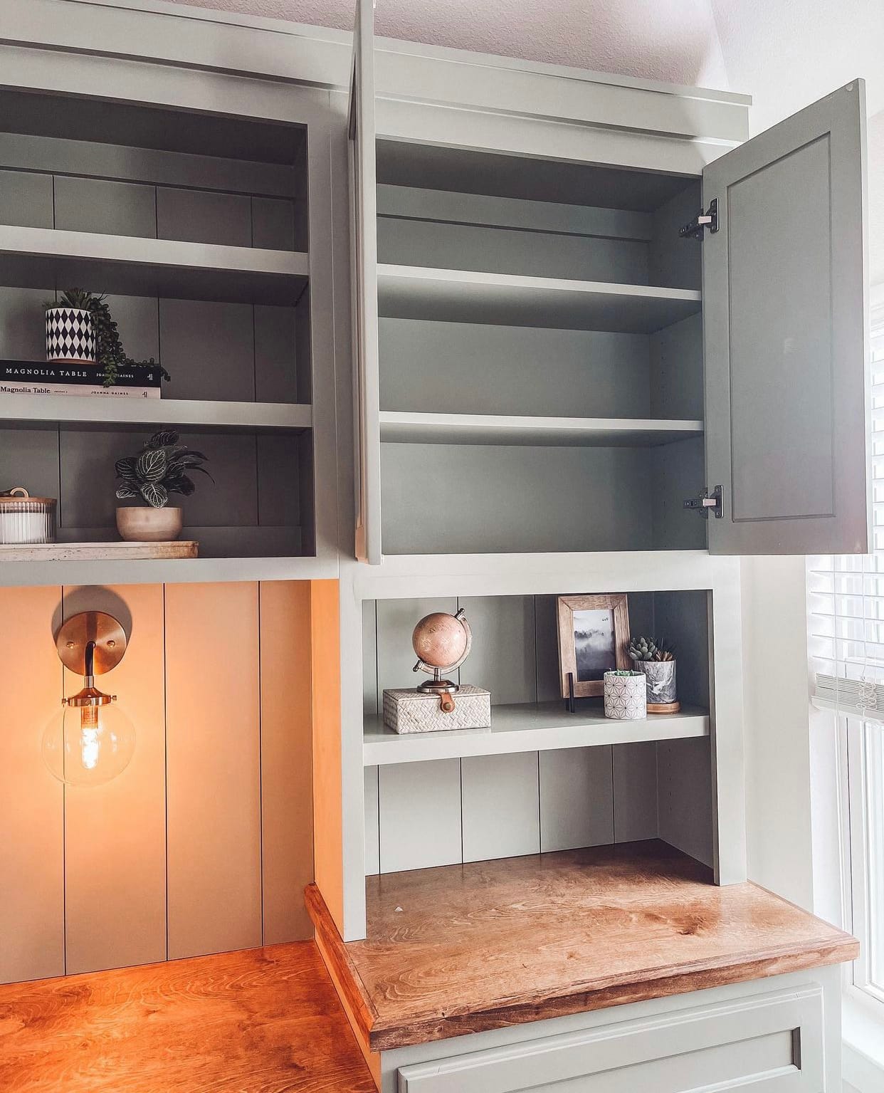 The Sage Study custom two-person home office, full project view 6